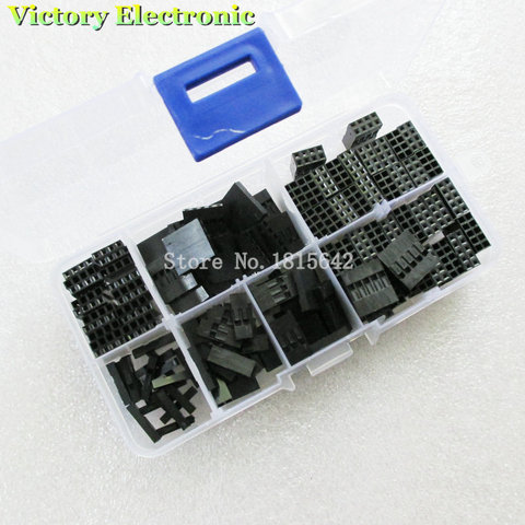 140PCS/LOT 2.54mm Plastic Dupont Jumper Wire Kit With Box 1P 2P 3P 4P 5P 2*4P 2*5P Wire Plug Cable Housing Female Pin Connector ► Photo 1/2