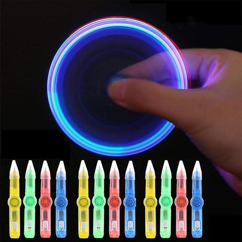 Adeeing LED Spinning Pen Ball Pen Fidget Spinner Hand Top Glow In Dark Light EDC Stress Relief Toys Kids Toy Gift School Supplie ► Photo 1/6