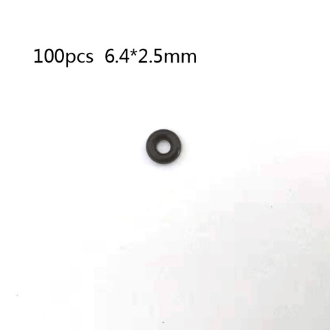 Universal O-Ring Rubber Seal Washers Grommets Black 6.4mm x 2.5mm 100pcs ► Photo 1/3