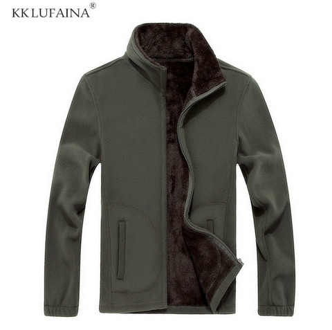 Men's Thicken windbreaker Jackets Fleece Sportswear 6XL 7XL 8XL Wool Liner Hoody Warm Hoodies Thermal Coats Sweatshirts For Men ► Photo 1/6