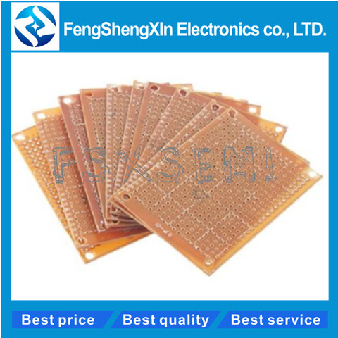 10pcs/lot bakelite Paper Copper PCB circuit board 5*7cm Universal Experiment Matrix Circuit Board Test board hole board 5x7cm ► Photo 1/1