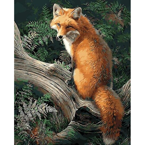 Frameless Picture Animals Fox DIY Painting By Numbers Kits Acrylic Paint By Numbers Home Wall Art Decor For Unique Gift 40x50cm ► Photo 1/6