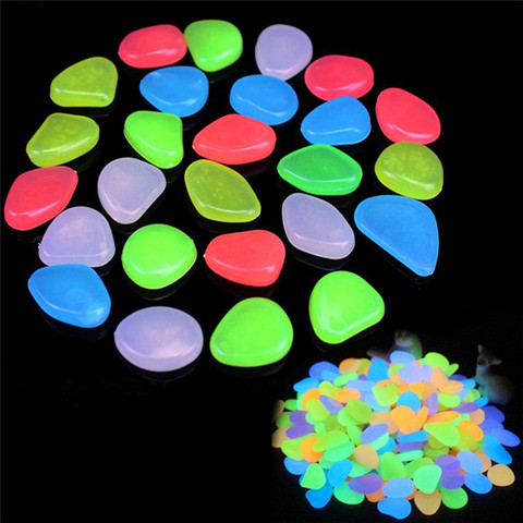 10pcs/lot Luminous Pebbles Rocks Garden Ornaments Stone Glow In The Dark GardenFor Walkways Fish Tank Decorations ► Photo 1/6