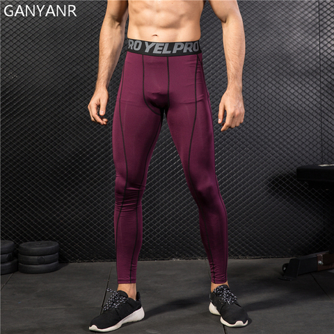 GANYANR Running Tights Men Leggings Yoga Basketball Fitness Compression  Pants Athletic Sports Skins Bodybuilding Jogging Dry Fit - Price history &  Review, AliExpress Seller - Sexy Sportswear Store