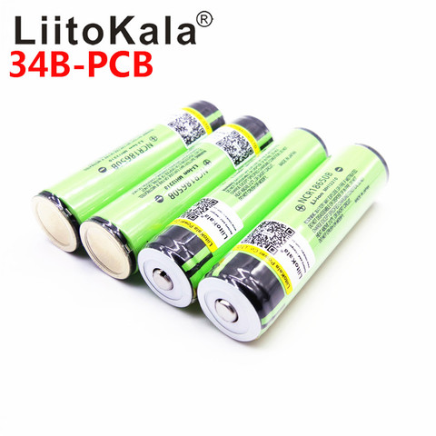 Hot Original LiitoKala Protected 100% Original NCR18650B 18650 3400mah Rechargeable battery with 3.7V PCB for ► Photo 1/6