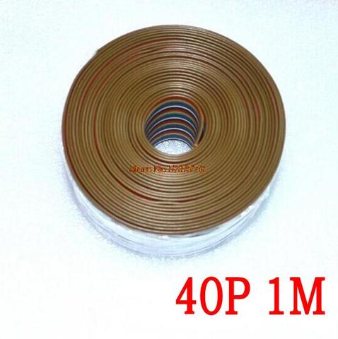 1M 3.3ft 40 Way 40 pin Flat Color Rainbow Ribbon IDC Cable Wire Rainbow Cable ► Photo 1/1
