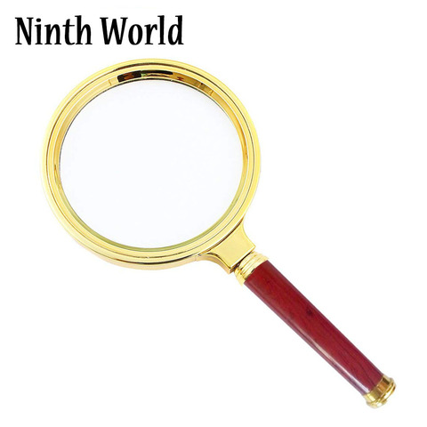 10X Handheld Magnifier Reading Loupe Glasses With Rosewood Handle For Book And Newspaper Reading, Insect And Hobby Observation ► Photo 1/6