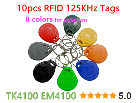 10 pcs/lot 125Khz RFID Tag Proximity ID Token Tag Key Fob Plastic Water Resist TK4100 Chip for Access Control Time Attendance ► Photo 1/3