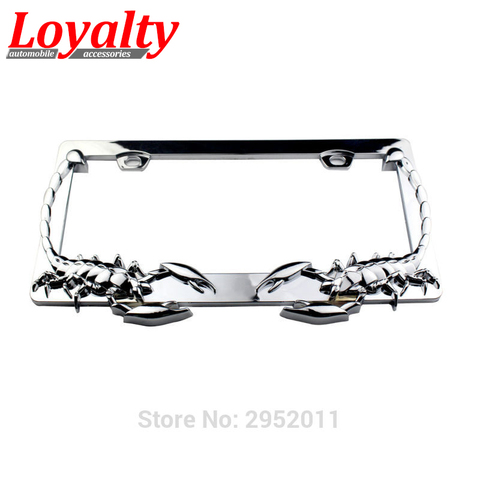 Loyalty Car Stying 2pcs JDM Front Rear Scorpion Look USA/Canada License Plate Frame Tag Cover Holder for Auto Truck Vehicle ► Photo 1/5