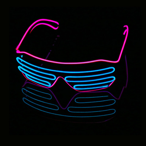 LED Glasses EL Wire Neon Party Luminous LED Glasses Light Up Glasses Rave  Costume Party Decor DJ SunGlasses Halloween Decoration