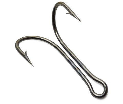 100pcs High carbon steel fishhook 9908 limerick double black fishing hooks with 9 sizes ► Photo 1/1