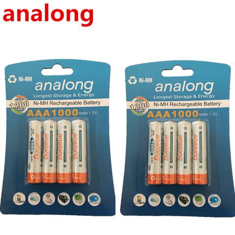 Original AAA 1.2V  1000mAh analong rechargeable AAA Ni-MH battery ► Photo 1/6