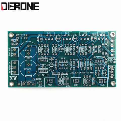 2 piece  power  amplifier 2.1 18W*2 +36W*1  LM1875 TDA2030A  PCB AC 12V  PCB Does not contain any components ► Photo 1/3