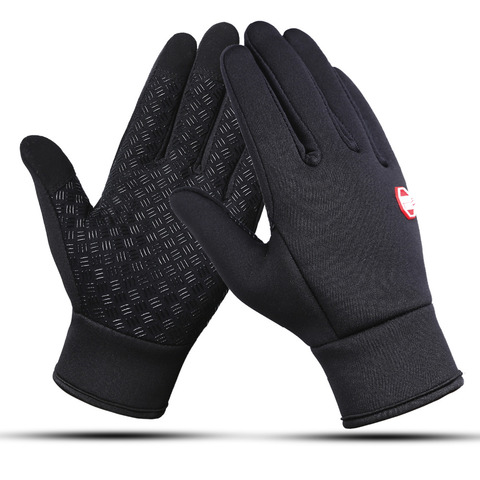 Outdoor Sports Touchscreen Winter Bicycle Bike Cycling Gloves For Men Women Windproof Simulated Soft Warm Men Skiing Gloves ► Photo 1/6