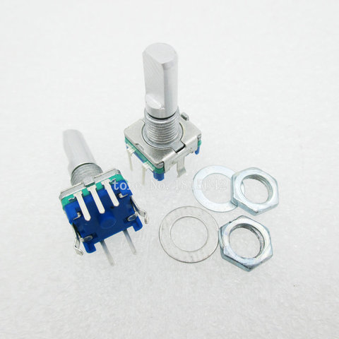 5PCS/LOT Plum handle 20mm rotary encoder coding switch / EC11 / digital potentiometer with switch 5 Pin ► Photo 1/1