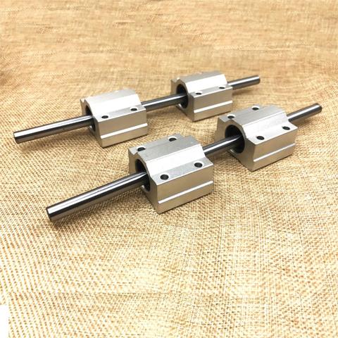 2pcs 10* 200mm/300mm/400mm & 4pcs SC10UU hardened rod rail shaft  linear bearing Block for 3d printer Parts & Accessories ► Photo 1/1