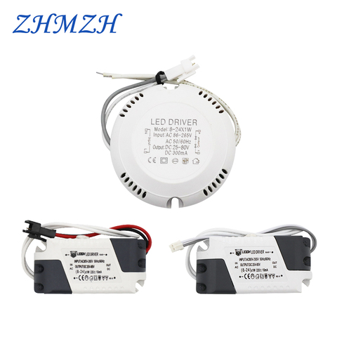 High Quality 8-24W LED Constant Current Driver For Ceiling Lamps AC 220-240V Input DC 25-80V 220mA Output Circular LED Driver ► Photo 1/6