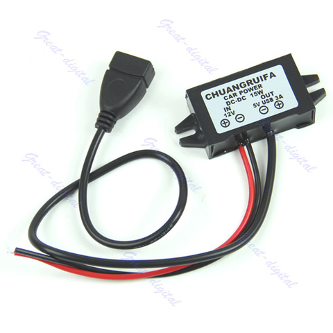 DC DC Converter Module 12V To 5V USB Output Power Adapter New ► Photo 1/2