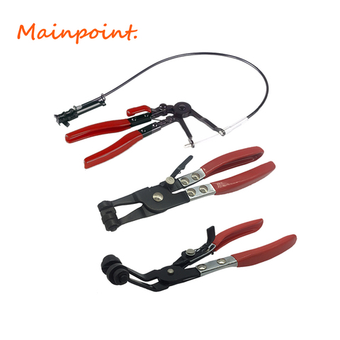 3Pcs Auto/Car Repairs Bent Nose Hose Clamp Pliers Hand Tools Cable Type Flexible Wire Long Reach Hose Clip Pliers Hand Tools Set ► Photo 1/6