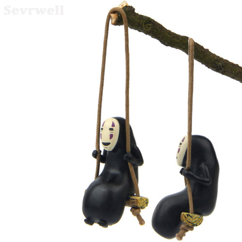 1pcs Spirited Away Swing No Face Man Action Figures Toys Miyazaki Hayao Faceless Man Model Toys Handmade Decoration figuras ► Photo 1/5