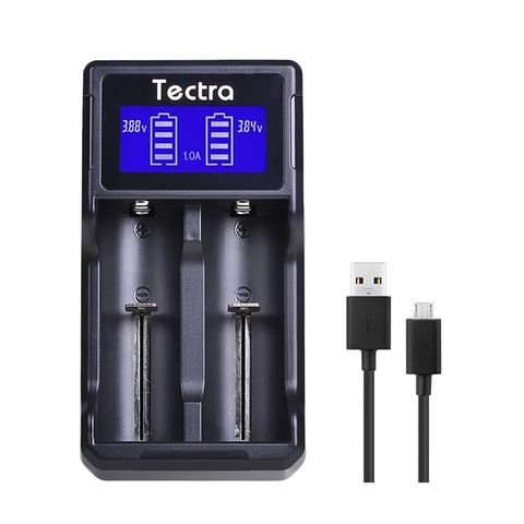 Tectra LCD Universal Intelligent USB Dual Charger AA AAA AAA C 26650 22650 21700 18650 17670 18500 Li-ion Battery Charger ► Photo 1/1