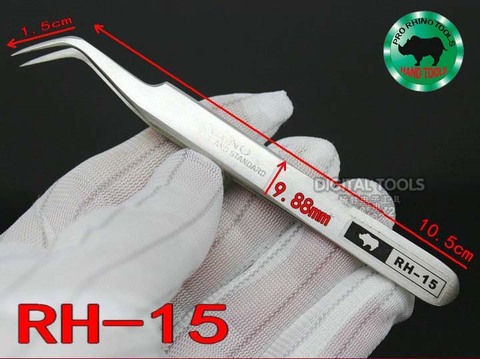 Japanese RHINO Brand RH-15 Curved Tweezers Anti-acid High-precision Super Hard Sharp For Repairing Watch or Mobile ► Photo 1/5