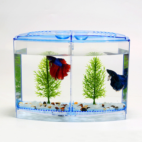 New Acrylic Aquarium Betta Tank Mini Incubator Fishbowl For Fry
