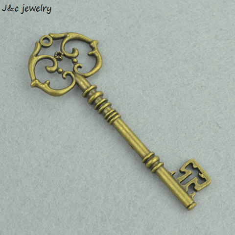 Wholesale 3pcs Antique Bronze Plated Zinc Alloy Metal key Charms Pendants Diy Jewelry Findings Accessories 83*31mm 3241C ► Photo 1/1