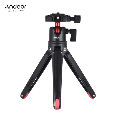 Andoer Mini Tripod Handheld Travel Tabletop Stand w/Ball Head for Canon Nikon Sony DSLR for iPhone Smartphone for GoPro 5 ► Photo 1/6