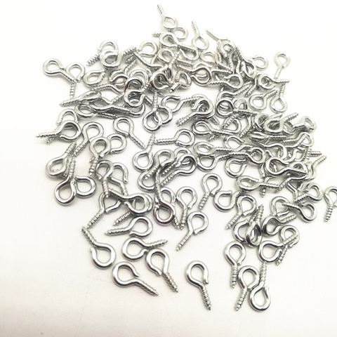 100pcs 5x10mm Mini Eye Pins Eye pins Hooks Eyelets Screw Threaded Metal Jewelry Pendant Clasps DIY Jewelry Making Accessories ► Photo 1/2