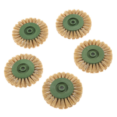 DRELD 5Pcs Dremel Accessories 70mm Grinding Brush Head Abrasive Wheel Yellow Buffing Polishing Wheels for Dremel Rotary Tool ► Photo 1/6