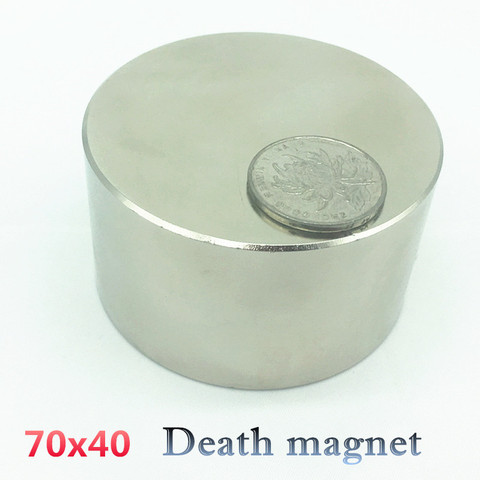 Neodymium magnet 70x40 N52 rare earth super strong powerful round  search permanent magnets 70*40 70x30mm gallium metal ► Photo 1/6