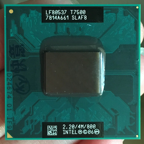 Intel Core 2 Duo T7500 CPU Laptop processor PGA 478 cpu 100% working properly ► Photo 1/1