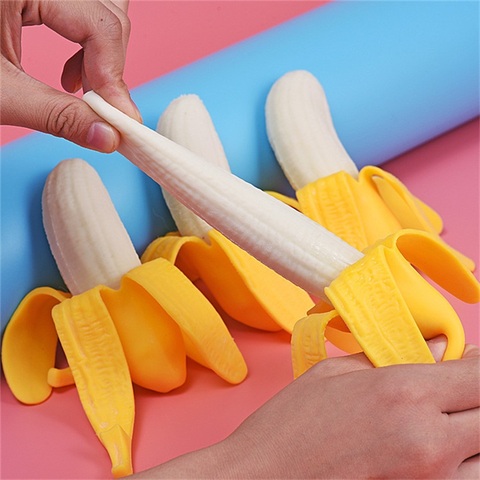 1pc Banana Stress Toy Squeeze Antistress Stress Relief Joking Decompression Kitchen Gadget 