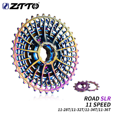 ZTTO Road bike 11 Speed SLR Colorful Cassette UltraLight 11-28T Gravel bike 11-36T 11Speed 11-34  K7 11V 11-32 CNC ► Photo 1/6
