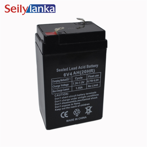 6V 4.0Ah Battery Sealed Storage Batteries Lead Acid Rechargeable Power Supply for LED Light Toy Car Baby Carrier ► Photo 1/6