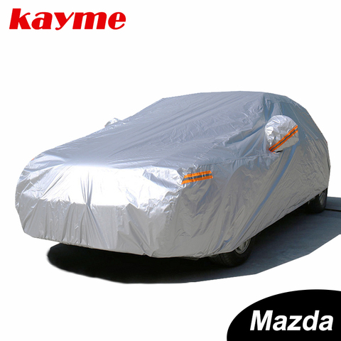 Kayme Waterproof full car covers sun dust Rain protection car cover auto suv protective for mazda 3 2 6 5 7 CX-3 cx-5 cx-7 axela ► Photo 1/6