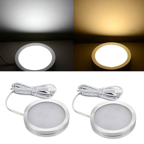 Dimmable 2.5W DC12V LED Under Cabinet Closet Light Aluminum LED Display Case Lights For Kitchen Counter Cupboard Puck Lights ► Photo 1/6