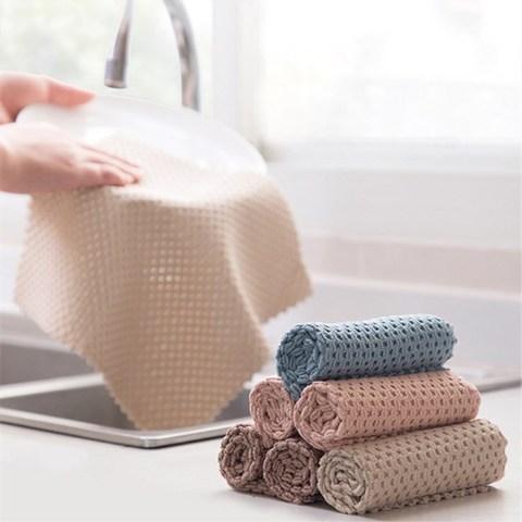 Kitchen Anti-grease wipping rags efficient Super Absorbent Microfiber Cleaning Cloth home washing dish kitchen Cleaning towel ► Photo 1/5