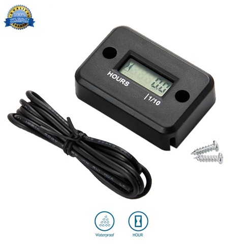 Digital Hour Meter For gasoline snowmobile atv motocross motorbike jet engine outboard boat motor marine pit dirt bike RL-HM006A ► Photo 1/6