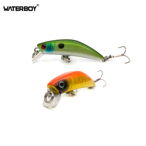 WATERBOY Mini Minnow Fishing Lure 4.2cm 1.7in 2.6g 0.1oz Lifelike Swimming and Color Spraying Artificial Iscas Fishing Bait ► Photo 1/6