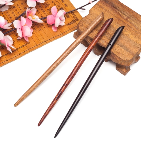 Natural Vintage handmade old sandalwood hair sticks for women chinese hairpin Wedding hair accessories Minimalism hair jewelry ► Photo 1/6