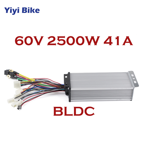60V 2500W DC Controller Electric Bike Brushless Motor Controller 41A 18 Mosfet With Sensor Hall For Electric Bike Car Motorcycle ► Photo 1/6