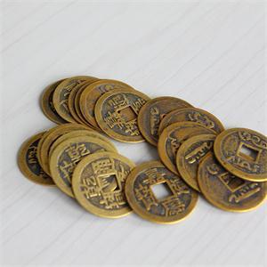 10pcs/lot 23mm Chinese Feng Shui Lucky Ching/Ancient Coins set Educational Ten emperors Antique Fortune Money ► Photo 1/4