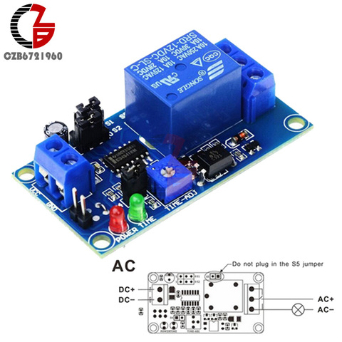 DC 12V Time Relay Module Normal Open Time Delay Relay Timing Timer Relay Control Switch Adjustable Potentiometer LED Indicator ► Photo 1/6