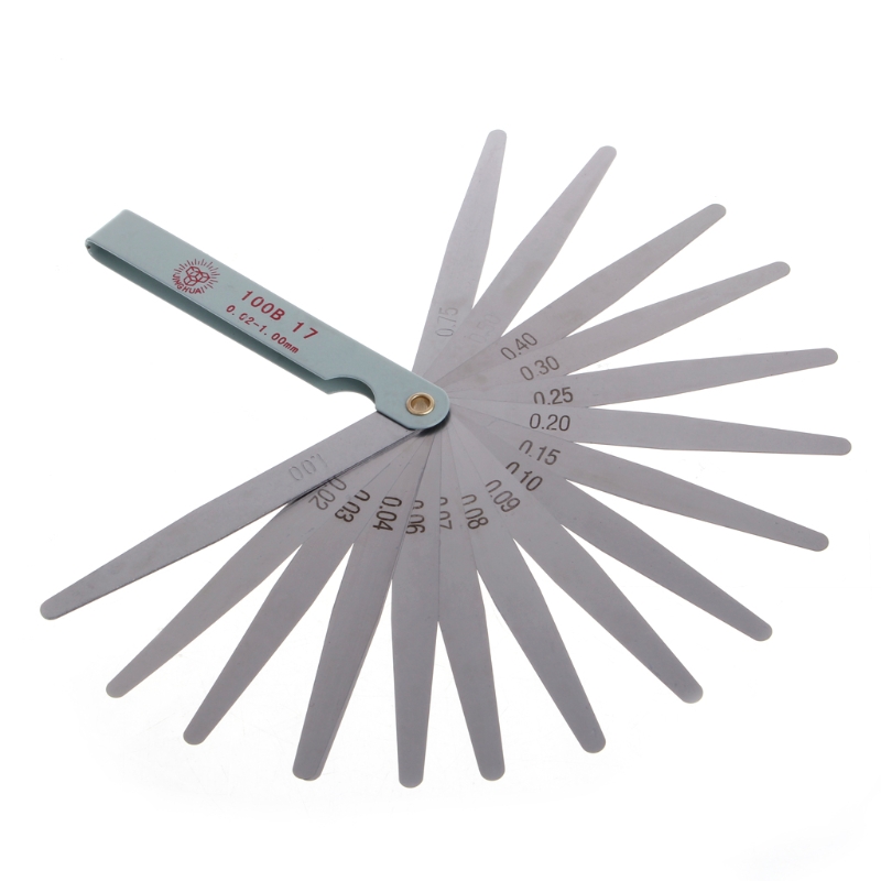 17 in 1 Gap Measure Feeler Gauge Blades 0.02-1mm Tool