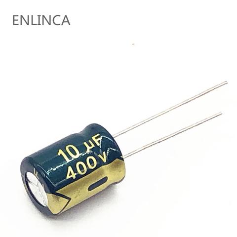 10pcs/lot S103 10uf400V  aluminum electrolytic capacitor size 10*13mm 400V 10uf 20% ► Photo 1/1