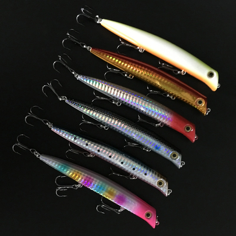 New Lure 1Pieces Oversize Lure Minnow Sea Fishing Tackle Artificial Hard Bait Hook 12cm 17g Laser Lures ► Photo 1/6