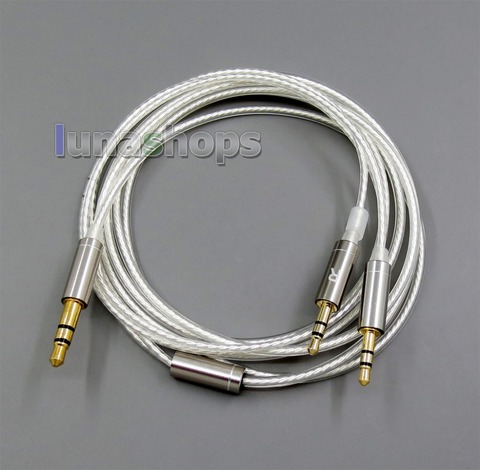 LN006022 1.2m 1.5m 2m 3m Pure Silver Plated OCC Cable for Hifiman HE560 HE-350 HE1000 V2 Headphone 3.5mm to 2.5mm ► Photo 1/1