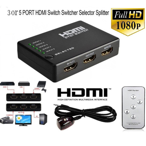 Joseph Banks voldsom Åh gud HDMI Port 1080P 3 Input 1 Output 4K Adapter HDMI Splitter 3/5 Port HDMI  Switch Switcher for XBOX 360 PS3 PS4 Android HDTV - Price history & Review  | AliExpress Seller - ZT-Stationery Store | Alitools.io
